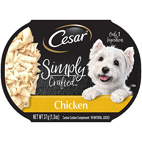 Product Cover Cesar Simply Crafted Adult Wet Dog Food Cuisine Complement, Chicken, (Pack Of 10) 1.3 Oz. Tub