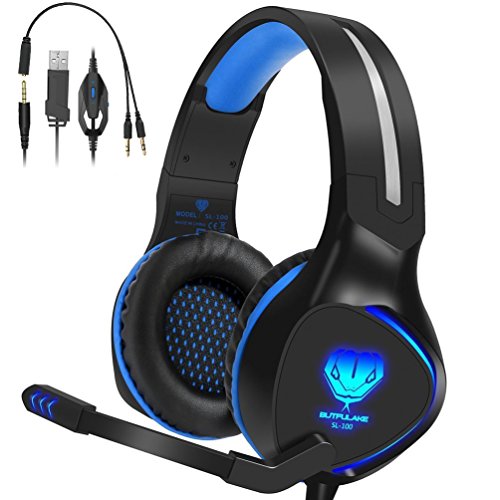 Product Cover Xbox one Headset,Henscoqi Gaming Headset for PS4 Xbox one 3.5mm Over-Ear Bass Surrounding Stereo Gaming Headphone with Mic,Noise Isolating Earbuds Ear Muffs for PS4,Xbox One,PC,Nintendo Switch,Laptop