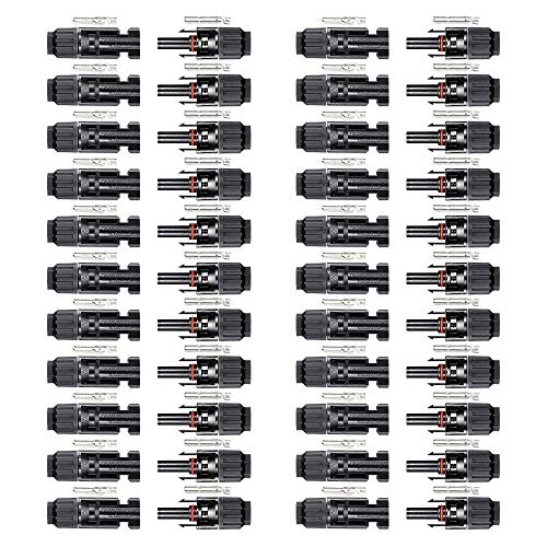 Product Cover BougeRV 22PCS Solar Panel Cable Connectors 22 Pairs Male/Female