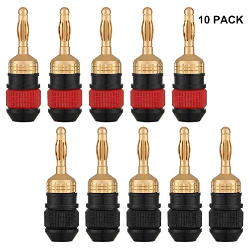 Product Cover WGGE WG-008 24K Gold Safety Connector Banana Plugs (5 Pairs (10 Plugs))