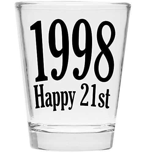 Product Cover Shot Glass - Happy 21st Birthday Gift - Celebrate Turning Twenty One 21 (1998)