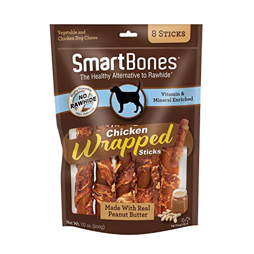 Product Cover SmartBones Chicken-Wrapped Sticks For Dogs With Real Peanut Butter, Rawhide-Free 8 Count