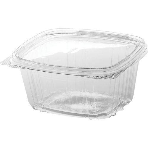Product Cover Genpak Plastic Hinged-Lid Deli Containers, 16 Oz, Clear, 100 Containers Per Bag, Pack of 2 Bags