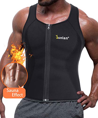 Product Cover Junlan Men Sweat Waist Trainer Tank Top Vest Weight Loss Neoprene Workout Shirt Sauna