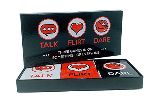 Product Cover ARTAGIA Fun and Romantic Game for Couples: Date Night Box Set with Conversation Starters, Flirty Games and Cool Dares - Choose from Talk, Flirt or Dare Cards for 3 Games in 1 - Lovely Gift!