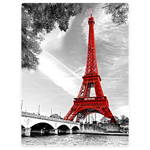 Product Cover TSlook Blankets Soft Warm Sofa Bed Throw Blanket City Landmark Paris Eiffel Tower Red 60