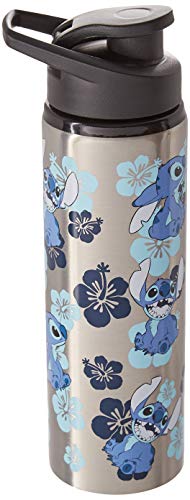 Product Cover Silver Buffalo LO0189ST Disney Lilo and Stitch Stainless Steel Water Bottle, 25-oz