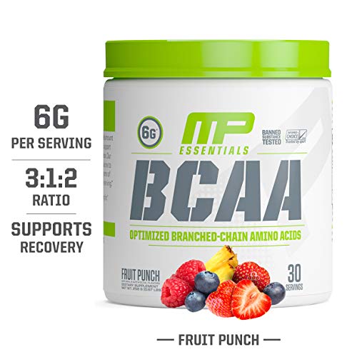 Product Cover MP Essentials BCAA Powder, 6 Grams of BCAA Amino Acids, Post-Workout Recovery Drink for Muscle Recovery and Muscle Building, Valine Powder, BCCA Post-Workout, Fruit Punch, 30 Servings