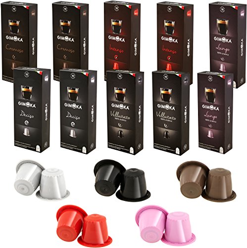 Product Cover Gimoka 100 Pack Coffee Capsule Compatible with The Nespresso OriginaLine Machine Variety Pack