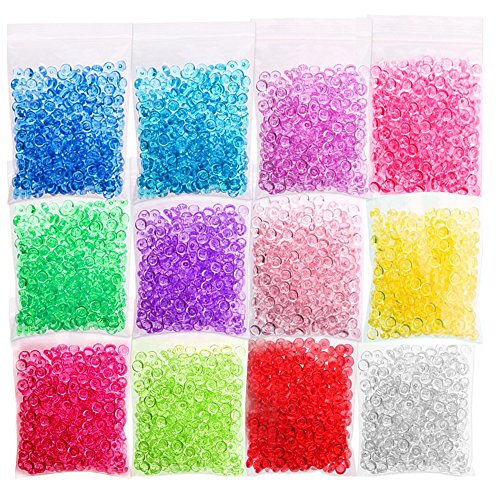 Product Cover CandyHome 12 Pack Fishbowl Beads, Slime Beads for Homemade Slime Clear Vase Slime Supplies Arts DIY Crafts, Party or Wedding Decoration 12 Colors 8.5 Ounces