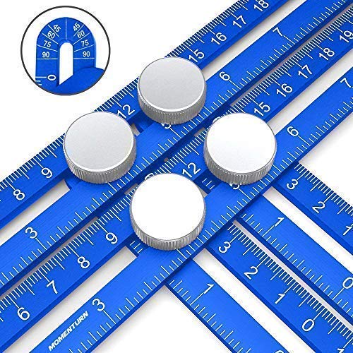 Product Cover Angle Ruler Universal Angularizer Template Tool | Ultimate Angleizer Ruler | Full Metal Jig | Irregular Shape Copy Duplicator | Carpentry/Woodworking/Crafter/Paver Multi Layout Stencil