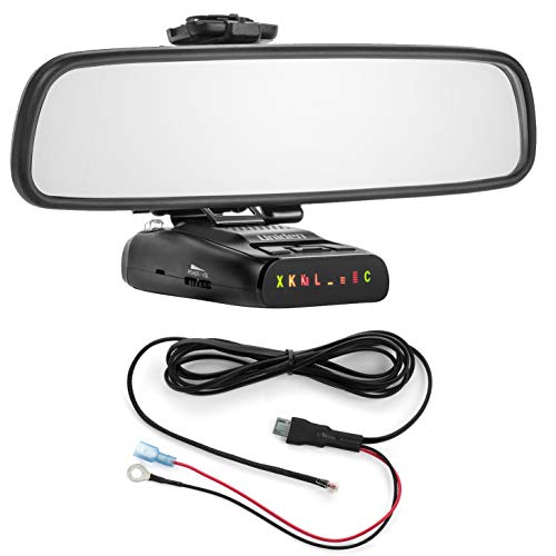 Product Cover Radar Mount Mirror Mount Bracket + Direct Wire Power Cord for Uniden DFR (3001209)