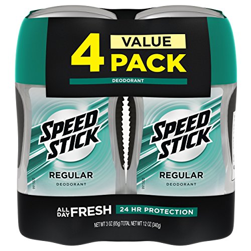 Product Cover Speed Stick Regular Deodorant, 3 Ounce, Pack of 4