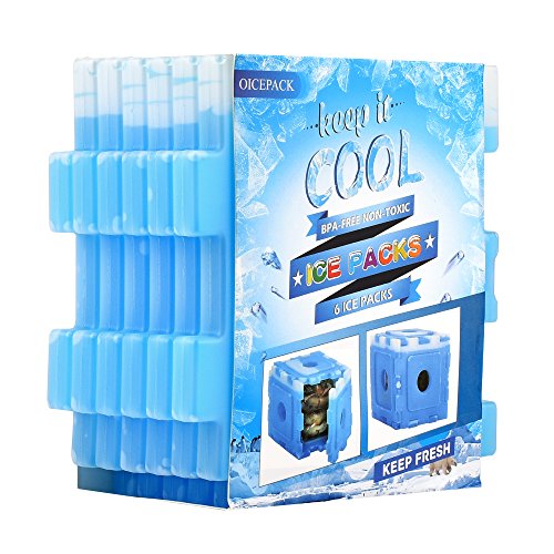 Product Cover OICEPACK Ice Packs Cool Packs for Lunch Box,Freezer Packs for Lunch Bags and Coolers,Ice Pack Slim Reusable,Long-Lasting Freezer Ice Packs,Ice Packs-Great for Coolers,Ice Cube Blue (6)