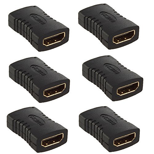 Product Cover HDMI Female to HDMI Female Coupler Connector Pack 6pcs Adapter Extender F/F High Speed