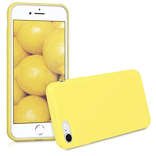 Product Cover kwmobile TPU Silicone Case for Apple iPhone 7/8 - Soft Flexible Shock Absorbent Protective Phone Cover - Yellow Matte