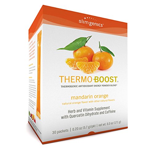 Product Cover SlimGenics Thermo-Boost ® | Thermogenic Powder Energy Drink Mix - Antioxidant, Anti-Aging Properties - Metabolism Booster, Weight Loss for Women - Fights Fatigue and Inflammation (Mandarin Orange)
