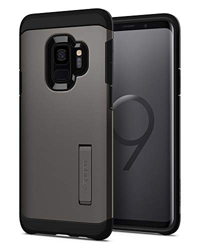 Product Cover Spigen Tough Armor with Extreme Shockproof Protection and Integrated Kickstand Designed for Galaxy S9 Case Cover (2018) - Gunmetal