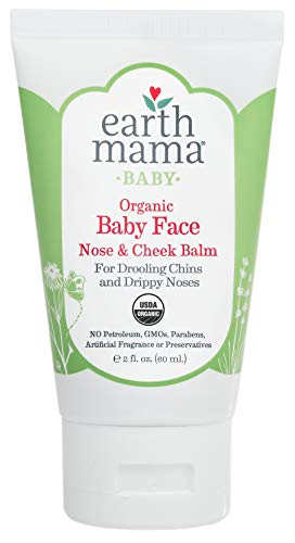 Product Cover Organic Baby Face Nose & Cheek Balm for Dry Skin by Earth Mama | Natural Petroleum Jelly Alternative, 2-Fluid Ounce