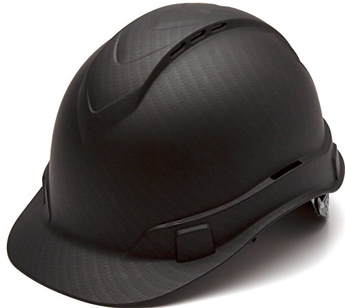 Product Cover Pyramex Ridgeline Cap Style Hard Hat, Vented, 4-Point Ratchet Suspension, Black Graphite Pattern