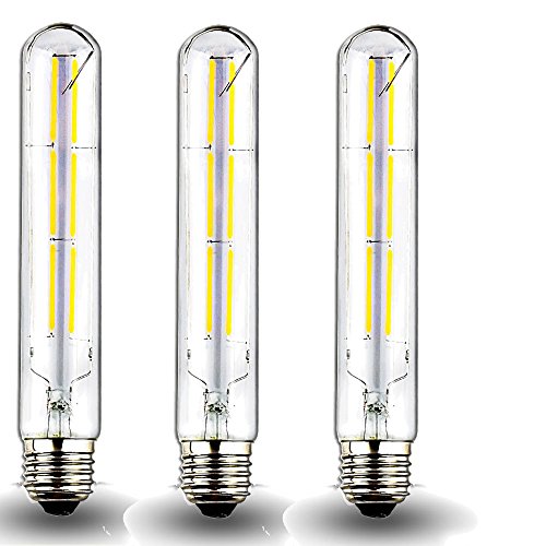 Product Cover Klarlight Edison T10 Vintage Filament Bulb 6 Watt Dimmable E26 LED Tube Light Bulbs 60W Incandescent T10 Replacement Light for Home Decorative Showcase Bedside Lamp Lighting (3-Pack)