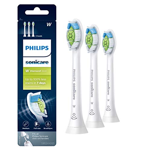 Product Cover Philips Sonicare DiamondClean replacement toothbrush heads, HX6063/65, BrushSync technology, White 3 pk