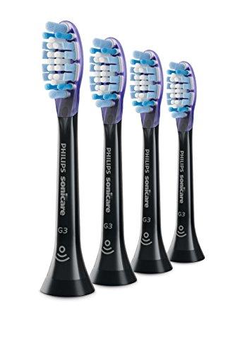Product Cover Genuine Philips Sonicare Premium Gum Care replacement toothbrush heads, HX9054/95, BrushSync technology, Black 4-pk