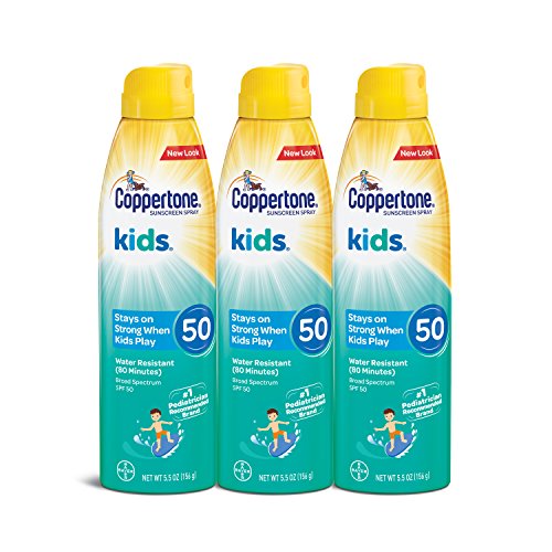 Product Cover Coppertone KIDS Sunscreen Continuous Spray SPF 50 (5.5 Ounce, Pack of 3)