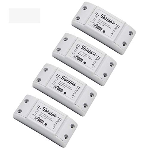Product Cover Sonoff Basic Smart Remote Control Wifi Switch Compatible with Alexa DIY Your Home via Iphone Android App (Sonoff 4Pack)