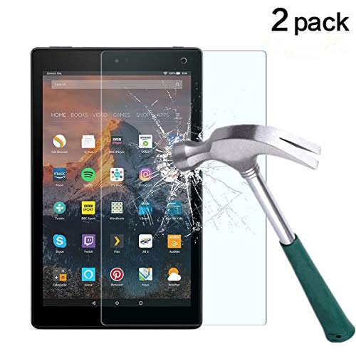 Product Cover All-New Fire HD 10 Screen Protector [2-Pack],TANTEK Anti Scratch,Bubble Free,Tempered Glass Screen Protector for All-New Fire HD 10 Tablet(7th 2017 Release)