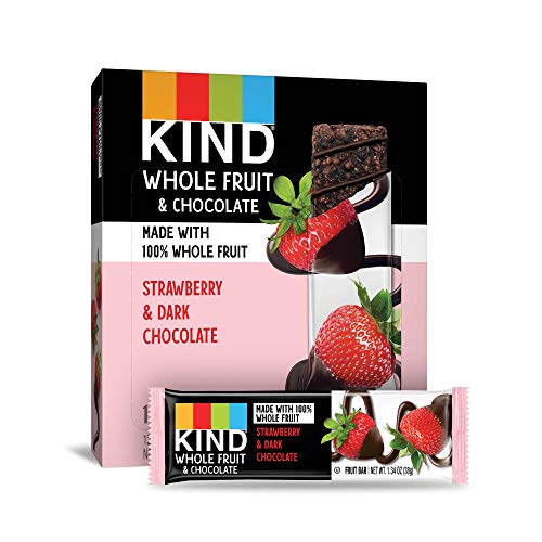 Product Cover KIND Bars Pressed by KIND Dark Chocolate Strawberry 12 Fruit Bars 1 34 oz 38 g Each