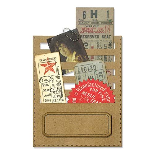 Product Cover Sizzix, Multi Color, Thinlits Die Set 662697, Stitched Slots by Tim Holtz, 2 Pack, One Size