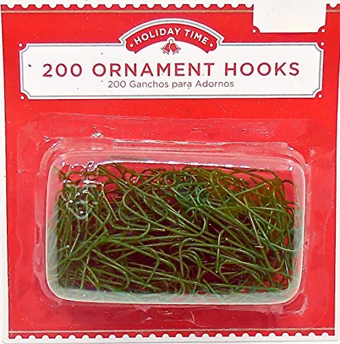 Product Cover Christmas Mini Ornament Hooks,100 pieces (Green-200 pieces)