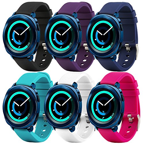 Product Cover honecumi 20mm Watch Bands for Samsung Gear Sport Soft Silicone 20mm Smart Wristband Watch Strap for Galaxy Watch 42mm/Samsung Gear 2 Classic/Huawei Watch 2 Watch/Garmi Vivoactive 3