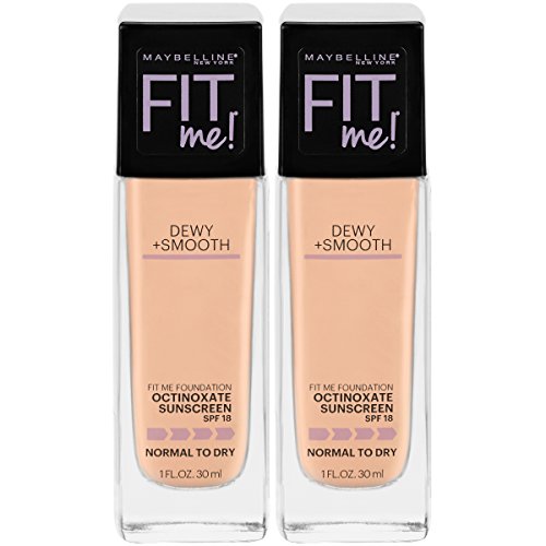 Product Cover Maybelline New York Fit Me Dewy with Smooth Foundation Makeup (Nude Beige) - 2 Count