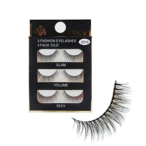 Product Cover NewKelly 1 Box Luxury 3D False Lashes Fluffy Strip Eyelashes Long Natural Party