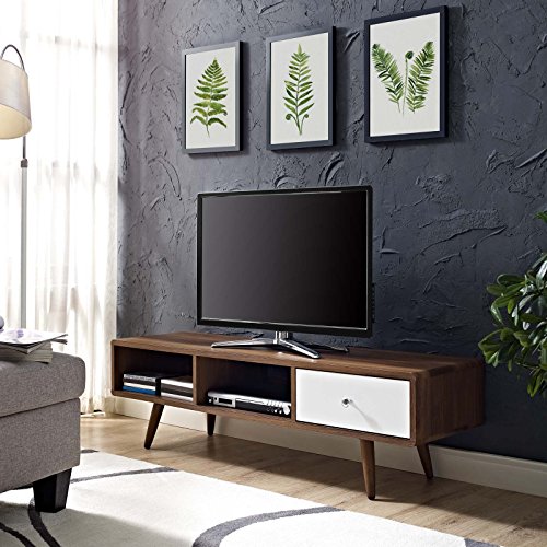 Product Cover Modway Transmit Mid-Century Modern Low Profile 55 Inch TV Stand in Walnut