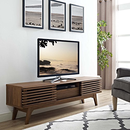 Product Cover Modway Render Mid-Century Modern Low Profile 59 Inch TV Stand in Walnut