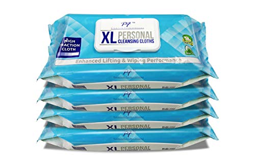Product Cover Premium Formulations HIGH TRACTION XL UBER THICK Adult WIpes Wash Cloths, LARGE, & STRONG (4 packs x 56 wipes = 224 wipes )