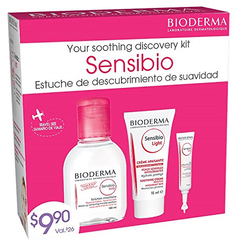 Product Cover Bioderma Sensibio Micellar Cleansing Water, Soothing Cream and Eye cream Soothing Discovery Kit