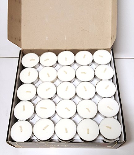 Product Cover Pure Source India. Wax Tea Light Candle (White, Set of 100) Smokeless Candles