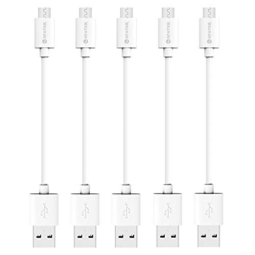 Product Cover ZiBay 7-Inch Micro USB Sync Cable for Samsung, HTC, Motorola, Nokia, Android, and More (5 Pack) (White)