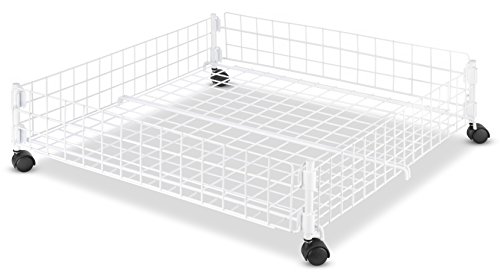 Product Cover Whitmor Rolling White Wire Underbed Cart