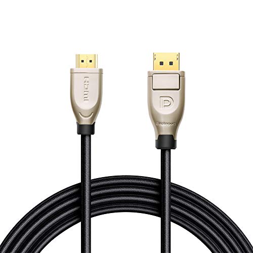 Product Cover UGREEN 6FT DP to HDMI Cable 4K 60Hz UHD Displayport to HDMI Male to Male DisplayPort to HDTV Monitor Video Cable Support Audio for HP EliteBook,HTC Vive Virtual Reality System and DP Enabled Devices