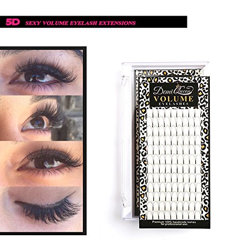 Product Cover DEMI QUEEN 5D Prefanned Volume Eyelashes Extension Handmade Rapid Cluster Lashes 0.07mm Make Up Daily