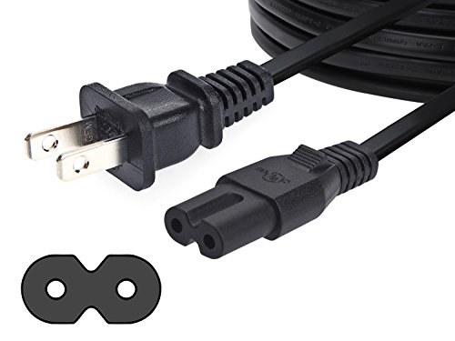 Product Cover AmazonBasics Replacement Power Cable for PS4 Slim and Xbox One S / X - 12 Foot Cord, Black