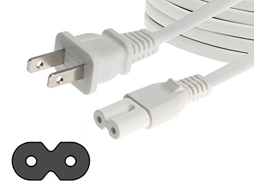 Product Cover AmazonBasics Replacement Power Cable for PS4 Slim and Xbox One S / X - 12 Foot Cord, White