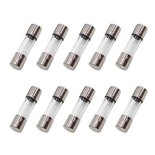 Product Cover Compstudio 10Pcs/Pack F1.25AL250V 5X20mm 1.25A Fast Blow Fuse 1.25 Amp 250V F1.25AL Glass Cartridge Fuse Fast-Acting Fuse (3/16 in x 3/4 in)