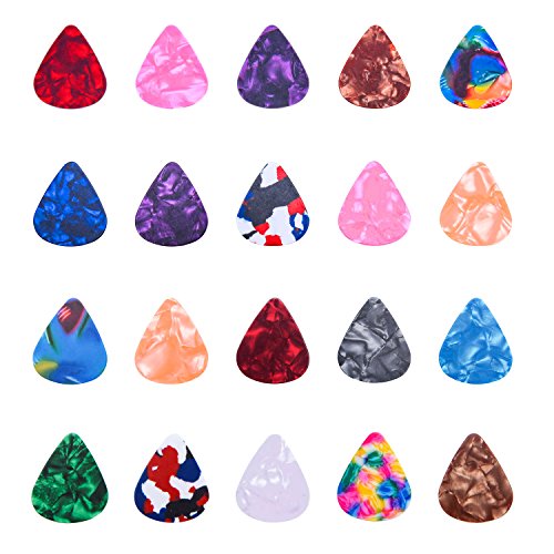 Product Cover I-MART Stylish Colorful Celluloid Guitar Picks Plectrums for Guitar Bass Ukulele 0.46mm (Pack of 12 - Assorted Colors)