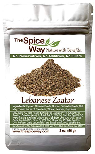Product Cover The Spice Way - Traditional Lebanese Zaatar with Hyssop | 2 oz | (No Thyme that is used as an hyssop substitute) Freshly Grown Seasoning. No Additives, No Perservatives (Za'atar/zatar/zahtar/zahatar)